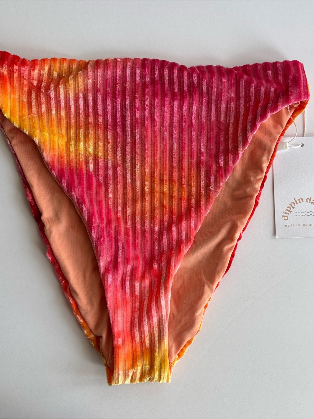 Dippin' Daisy's Seashore High Waist Bikini Bottoms Burn Tie Dye